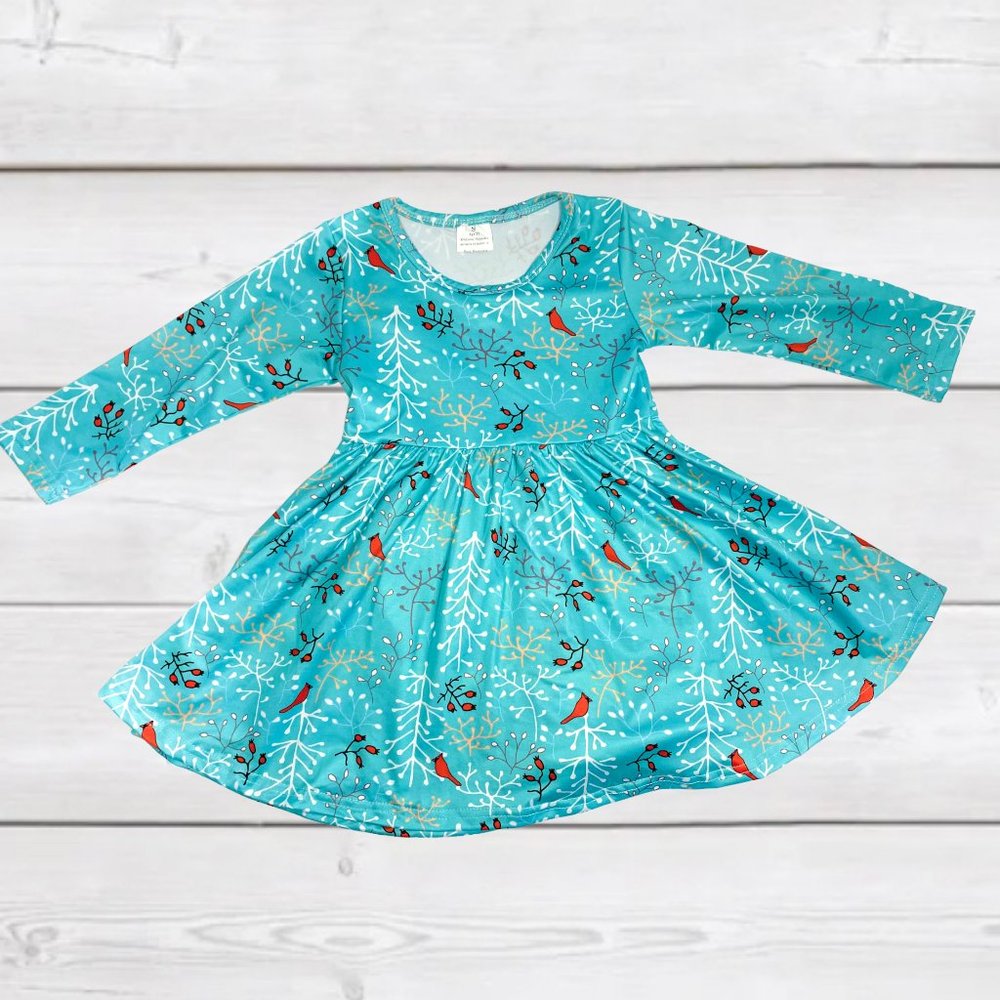 Songbirds in the Snow ComfyCute Twirly Dress